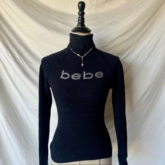 Bebe Black Bedazzled Sweater - Picture 1 of 5